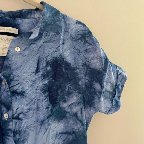 Cynthia Rowley Linen Tie Dye Dress - Picture 3 of 5